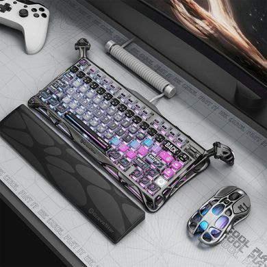 GravaStar Клавіатура механічна GravaStar K1 Pro 80keys, GravaStar x Kailh Speedy Mint, BT/WL/USB, cyberpunk GSK1PRO_CBLK фото