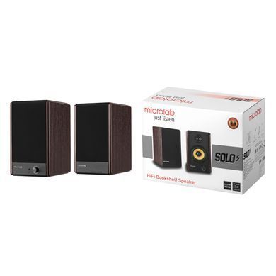 Microlab Акустична система SOLO 3 2.0, 40w, mini-jack/bluetooth, коричневий SOLO-3BR фото