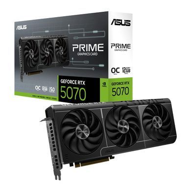 ASUS Відеокарта ASUS GeForce RTX 5070 12GB GDDR7 OC PRIME-RTX5070-O12G 90YV0M10-M0NA00 фото