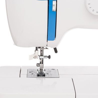 Janome Швейная машина iSEW E36, электромех., 62Вт, 36 шв.оп., петля полуавтомат, белый +синий ISEW-E36 фото