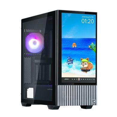 Zalman Корпус Z10 DS, без БП, 2xUSB3.0, 1хUSB Type-C, 2х120мм, 1x120мм ARGB, TG Side Panel, ATX, Monitor, чёрный Z10DSBLACK фото