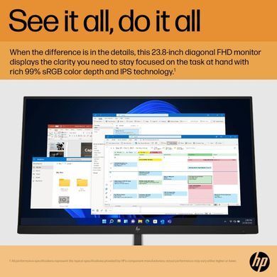 HP Монітор LCD 23.8" HP E24 G5 HDMI, DP, USB, IPS 6N6E9AA фото