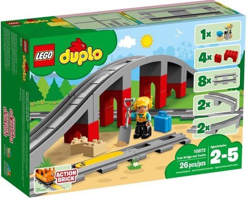 Конструктор LEGO DUPLO Железнодорожный мост и рельсы 10872 фото