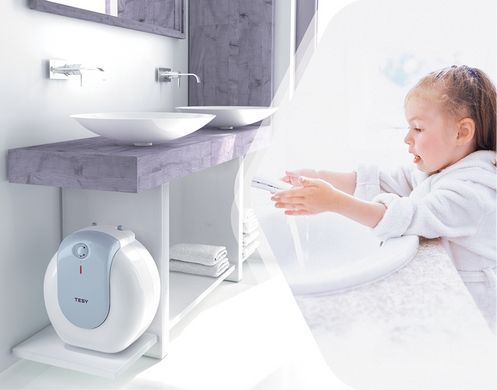 Tesy Водонагрівач електр. Bilight Compact 15U GCU 1520 L52 RC, 15л, 2кВт, монтаж під мийкою, мех. кер-ння, B, білий
