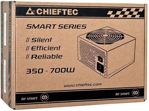 Chieftec Блок питания RETAIL Smart GPS-600A8,600W,12cm fan,eff. >85%,24+8pin(4+4),2xMolex,4xSATA,2xPCIe 8pin(6+2) GPS-600A8 фото