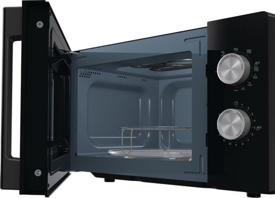 Gorenje Мікрохвильова піч, 20л, мех. управл., 800Вт, гриль, чорний MO20E2BH фото