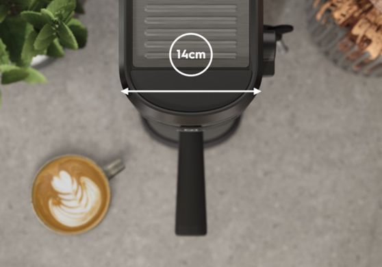 Electrolux Кофеварка рожоковая , 1л, молотый, ручной капуч, LED-дисплей, подогрев чашек, черный E6EC1-6BST фото