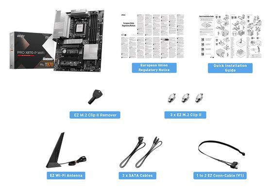 MSI Материнcька плата PRO X870-P WIFI sAM5 X870 4xDDR5 HDMI WiFi BT ATX 911-7E47-010 фото