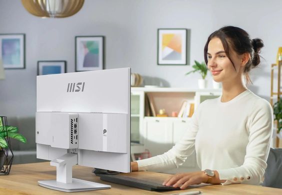 MSI Монітор 23.8" PRO MP241W-E14V HDMI, DP, VA, 144Hz, 1ms, sRGB 98%, FreeSync, білий 9S6-3PE1CH-027 фото