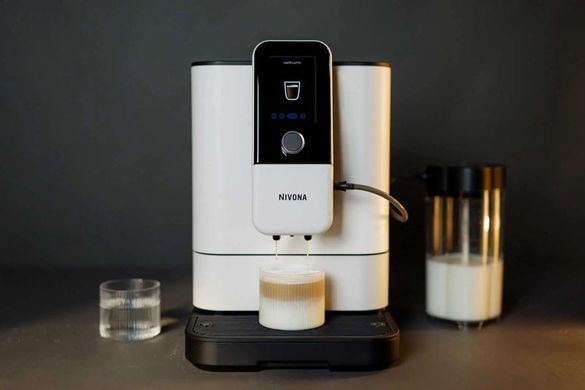 Nivona Кавомашина NIVONA NIVO 8112, 1.8л, зерно+мелена, автомат.капуч, дисплей, Функція приготування холодних напоїв Chilled Brew, режим Americano Connoisseur, білий NIV00511 фото