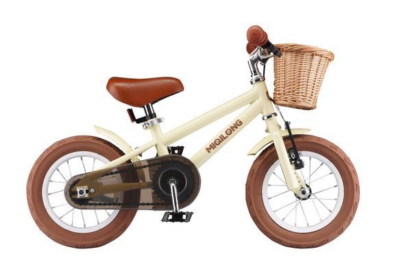 Miqilong Дитячий велосипед RM 12" бежевий ATW-RM12-BEIGE фото
