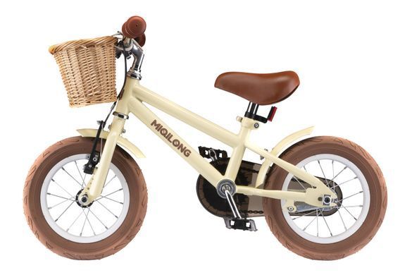 Miqilong Дитячий велосипед RM 12" бежевий ATW-RM12-BEIGE фото