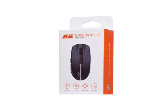 2E Миша MF270 Silent Rechargeable WL Black 2E-MF270WBK фото