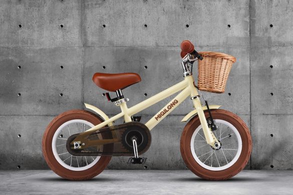 Miqilong Дитячий велосипед RM 12" бежевий ATW-RM12-BEIGE фото