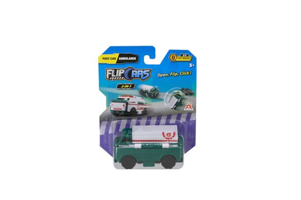 Машинка-трансформер Flip Cars 2 в 1 Міський транспорт, Вантажівка і Швидка допомога EU463875-39 фото
