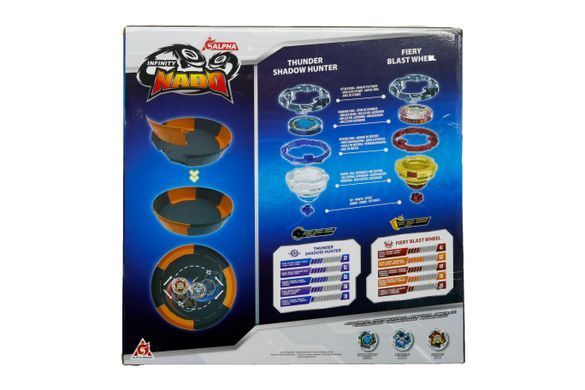 Infinity Nado Набор VII Power Battle Set &laquo;Громовой охотник теней&raquo; и &laquo;Огненное колесо взрыва&raquo; (Thunder Shadow Hunter vs Fiery Blast Wheel) EU664180 фото