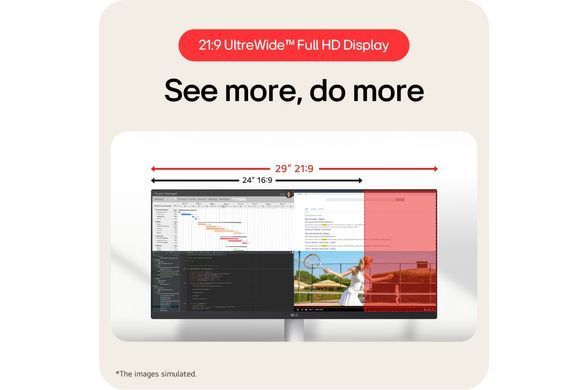 LG Монитор LG 29" 29U531A-W HDMI, DP, USB-C, Audio, IPS, 2560:1080, 21;9, 100Hz, sRGB 99%, HDR10 29U531A-W фото