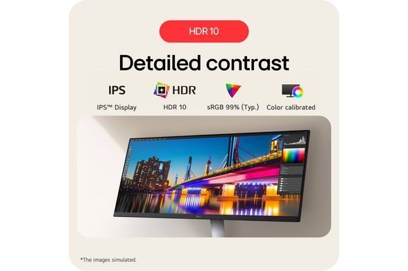 LG Монитор LG 29" 29U531A-W HDMI, DP, USB-C, Audio, IPS, 2560:1080, 21;9, 100Hz, sRGB 99%, HDR10 29U531A-W фото