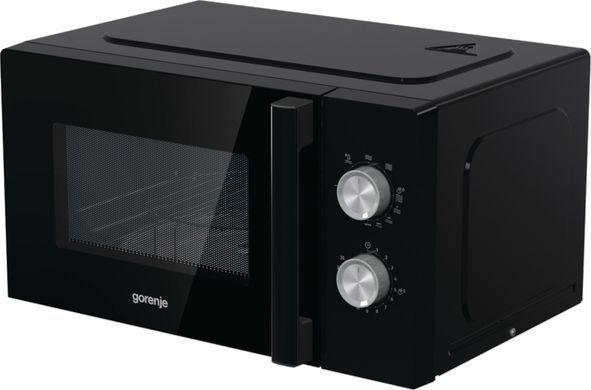 Gorenje Мікрохвильова піч, 20л, мех. управл., 800Вт, гриль, чорний MO20E2BH фото