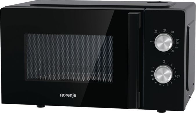 Gorenje Мікрохвильова піч, 20л, мех. управл., 800Вт, гриль, чорний MO20E2BH фото