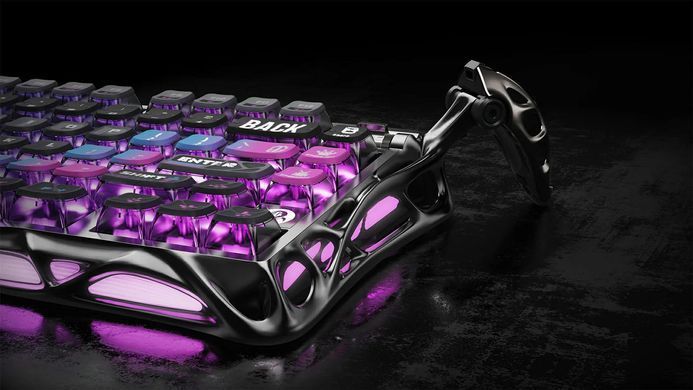 GravaStar Клавіатура механічна GravaStar K1 Pro 80keys, GravaStar x Kailh Speedy Mint, BT/WL/USB, cyberpunk GSK1PRO_CBLK фото