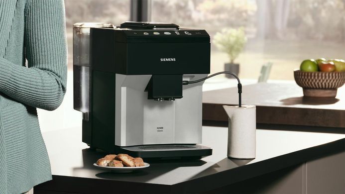 Siemens Кофемашина 1.9л, зерно, ручной капучинатор, авторецептов - 6, черный TP511R01 фото