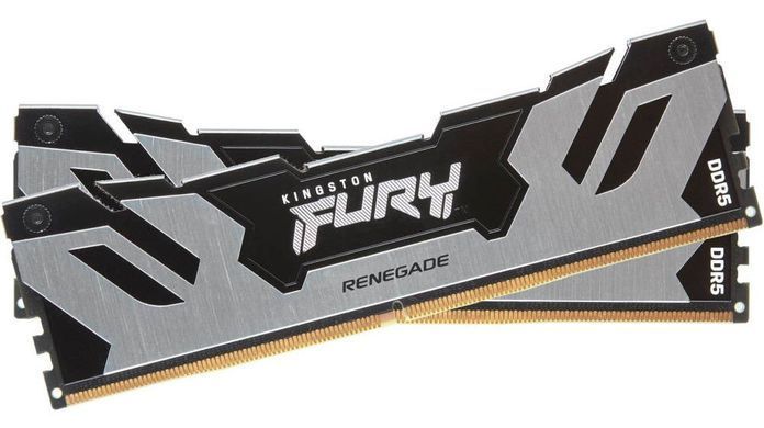 Kingston Пам'ять ПК DDR5 32GB KIT (16GBx2) 7200 FURY Renegade XMP Срібний KF572C38RSK2-32 фото