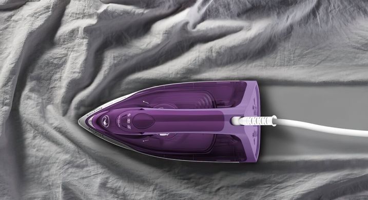 Tefal Праска Express Steam, 2400Вт, 270мл, паровий удар -165гр, постійна пара - 35гр, керам. підошва, фіолетовий FV2836E0 фото