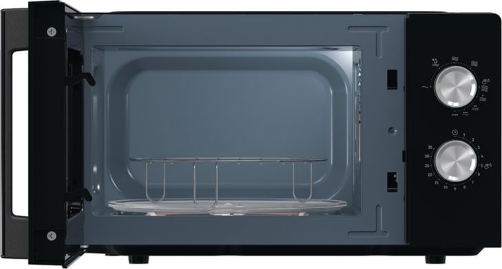 Gorenje Мікрохвильова піч, 20л, мех. управл., 800Вт, гриль, чорний MO20E2BH фото