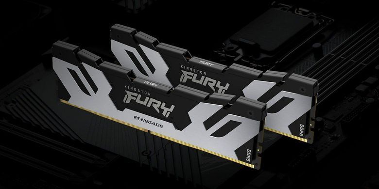 Kingston Пам'ять ПК DDR5 32GB KIT (16GBx2) 7200 FURY Renegade XMP Срібний KF572C38RSK2-32 фото