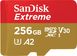 Карта пам'яті SanDisk microSD 256GB C10 UHS-I U3 R190/W130MB/s Extreme V30 + SD 1 - магазин Coolbaba Toys