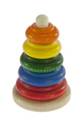 Nic Пірамідка дерев'яна різнобарвна NIC2310 - купити в інтернет-магазині Coolbaba Toys