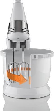 Gorenje Міксер стаціонарний 500Вт, насадки-4, чаша-пластик, 3л, білий M500DCS фото