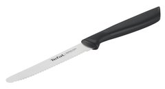 Нож универсальный зубчатый Tefal COLORFOOD, длинна лезвия 10 см, чорный нержавеющая сталь, пластик K2731304 фото