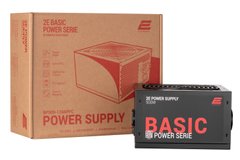 Блок живлення 2E Basic Power (500W), 80%, 120mm, 1xMB 24pin(20+4), 1xCPU 8pin(4+4), 3xMolex, 4xSATA, 2xPCIe 8pin(6+2) 2E-BP500-120APFC фото