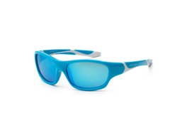 Дитячі сонцезахисні окуляри Koolsun бірюзово-білі серії Sport (Розмір: 3+) KS-SPBLSH003 фото
