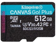 Карта памяти Kingston microSD 512GB C10 UHS-I U3 A2 R170/W90MB/s SDCG3/512GBSP фото