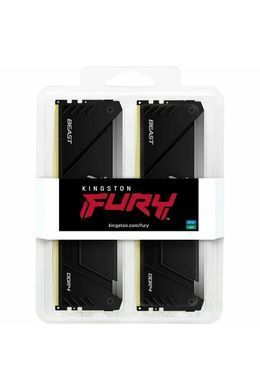 Kingston Пам'ять ПК DDR4 64GB KIT (32GBx2) 3200 FURY Beast RGB KF432C16BB2AK2/64 фото