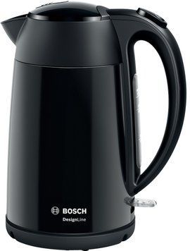 Bosch Электрочайник, 1.7л, металл, черный TWK3P423 фото