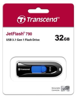 Transcend Накопитель 32GB USB 3.1 Type-A JetFlash 790 Чёрный TS32GJF790K фото