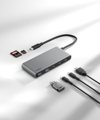 Belkin Хаб USB-C 7в1 Multiport Dock 100Вт AVC023HQSGY фото