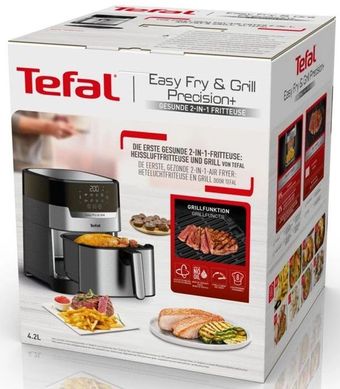 Мультипечь Tefal Easy Fry&Grill Precision, 1550Вт, чаша-4,2л, сенсорное, пластик, черный-металл EY505D15 фото