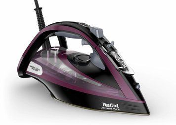 Утюг Tefal ULTIMATE PURE, 3000Вт, 350мл, паровой удар -240гр, постоянный пар - 55гр, керам. подошва, черно-фиолетовый FV9835E0 фото