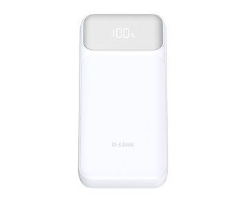 D-Link Аккумулятор портативний литій-ионний Power Bank 20000мАч, 65Вт PD 3.0, QC 3.0, 2xUSB-C, 1xUSB-A з дисплеем, белий DPP-201 фото