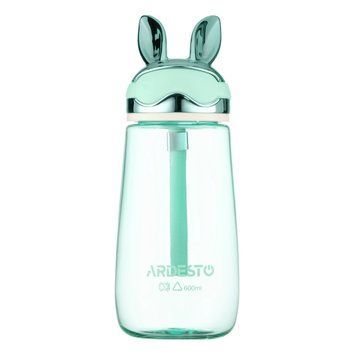 ARDESTO Пляшка для води ARDESTO Bunny 600мл, пластик, зелений