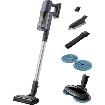 Electrolux Пылесос беспроводный, влажная уборка, конт пыль -0.5л, автон. раб. до 50мин, вес-2.49кг, НЕРА12, 5 насадок, синий EP61H21WET фото