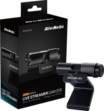 Веб-камера AVerMedia Live Streamer CAM 313 1080p30, fixed focus, black 40AAPW313ASF фото