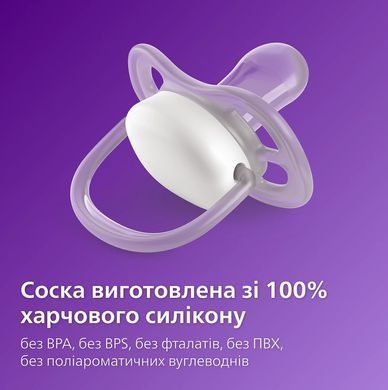 AVENT Philips Avent SCF376/18 Ultra Air Nighttime Pacifier, 0-6 months, 2pcs, neutral design SCF376/18 фото