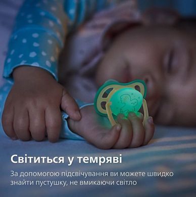 AVENT Philips Avent SCF376/18 Ultra Air Nighttime Pacifier, 0-6 months, 2pcs, neutral design SCF376/18 фото