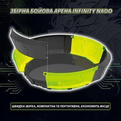 Infinity Nado Набір Nado VII Pro Series Modular Battle Set Громовий Мисливець Тіней і Вогняне Колесо Вибуху (Thunder Shadow Hunter vs Fiery Blast Wheel) EU664181 фото